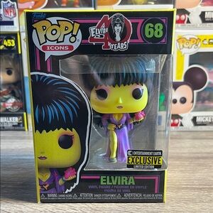 Funko Pop Icons Elvira 40th Anniversary Yellow and Purple